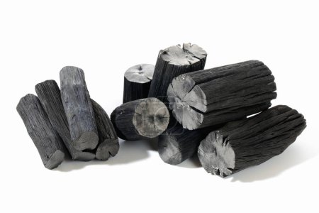 Pile of black coal, closeup shot 