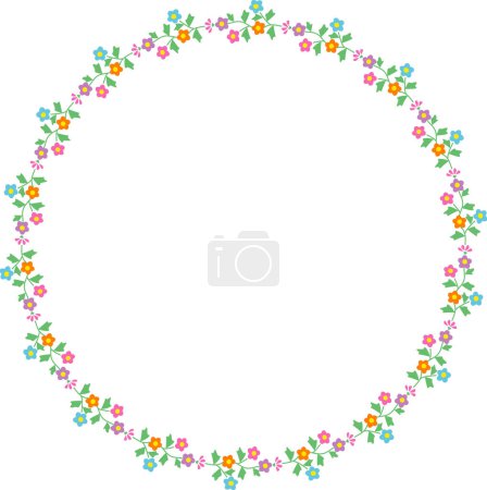 Photo for Beautiful decorative frame with floral elements on white background. - Royalty Free Image