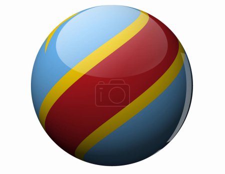 Photo for The National Flag Of The Democratic Republic Of The Congo - Royalty Free Image