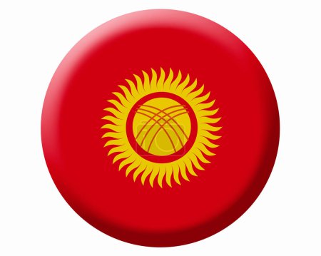Foto de La Bandera Nacional de Kirguistán - Imagen libre de derechos