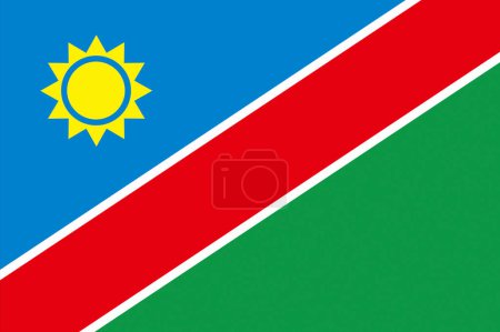 Foto de La Bandera Nacional de Namibia - Imagen libre de derechos