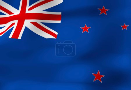 Foto de La Bandera Nacional de New Zealand - Imagen libre de derechos