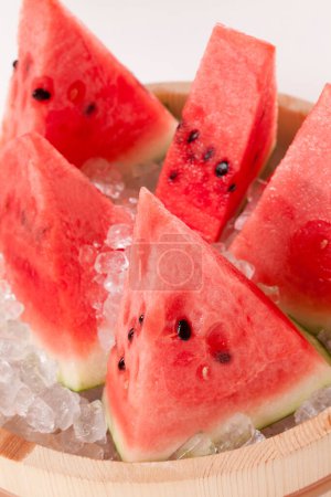 Photo for Fresh ripe watermelon in the bowl - Royalty Free Image