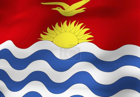 La bandera nacional de Kiribati
