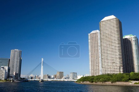 Photo for Skyline of the modern city at sunny day - Royalty Free Image