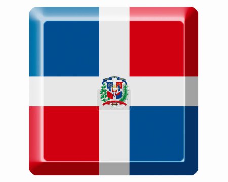 Foto de La Bandera Nacional de República Dominicana - Imagen libre de derechos