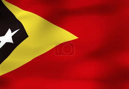 Foto de La bandera nacional de Timor Oriental - Imagen libre de derechos