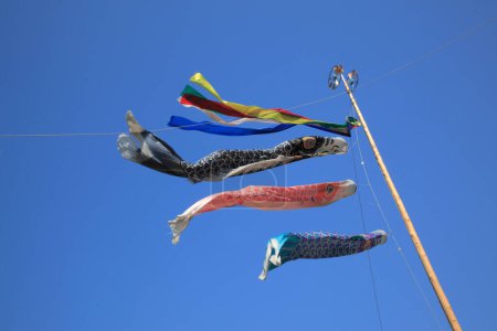 Cerfs-volants japonais, décoration le jour de l'enfance
