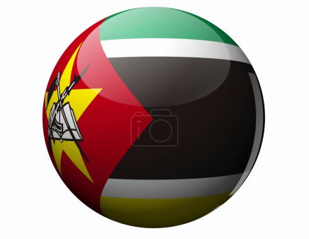 Foto de La Bandera Nacional de Mozambique - Imagen libre de derechos