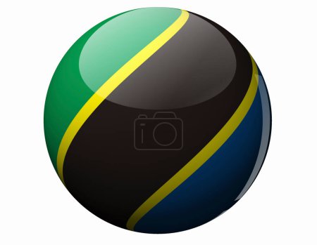 Foto de La bandera nacional de Tanzania - Imagen libre de derechos