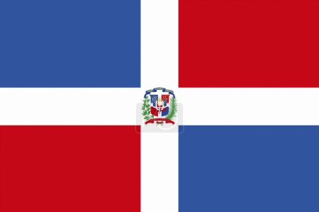 Foto de La Bandera Nacional de República Dominicana - Imagen libre de derechos