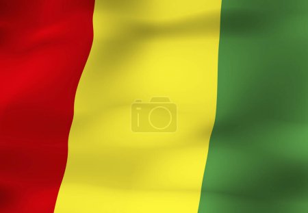 Foto de La bandera nacional de Guinea - Imagen libre de derechos