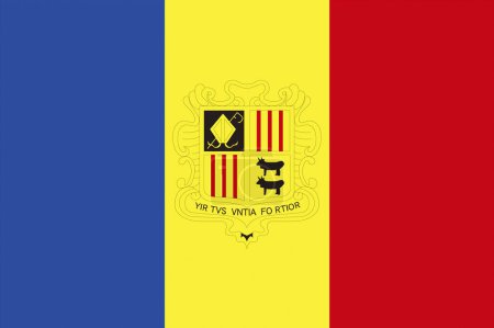 Téléchargez les photos : Le drapeau national d'Andorre - en image libre de droit