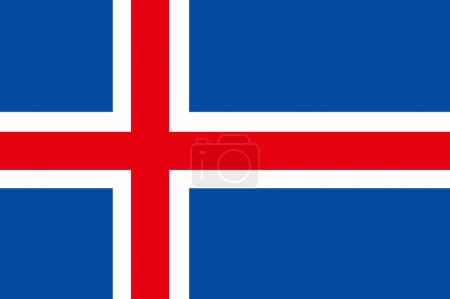 Die Nationalflagge Islands