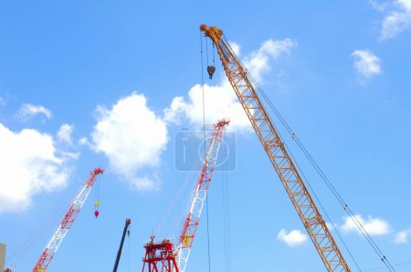Photo for Construction cranes on the sky background - Royalty Free Image