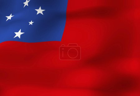 Téléchargez les photos : Le drapeau national des Samoa - en image libre de droit