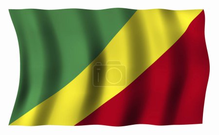 Foto de La bandera nacional del Congo - Imagen libre de derechos