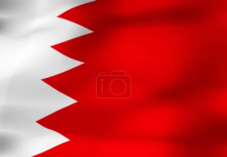 Foto de La Bandera Nacional de Bahrain - Imagen libre de derechos