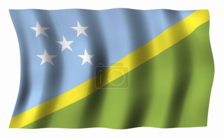 Foto de La bandera nacional de Islas Salomón - Imagen libre de derechos