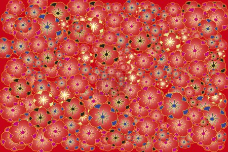 Foto de Hermoso fondo abstracto con elementos florales - Imagen libre de derechos