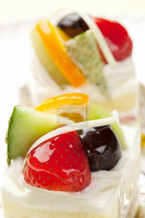 Photo for Close up of delicious sweet dessert with fruits - Royalty Free Image