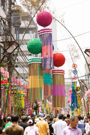Foto de Festival Tanabata en el centro de Tokio - Imagen libre de derechos