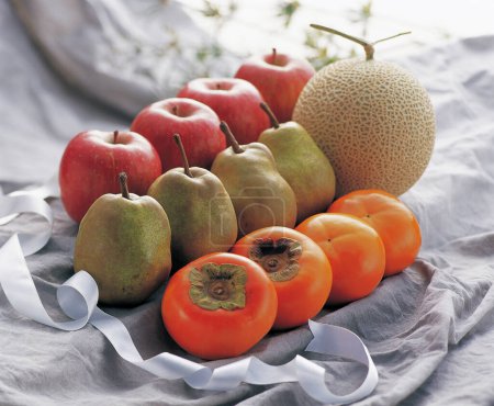Photo for Fresh fruits assorted background view - Royalty Free Image