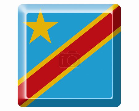 Foto de La Bandera Nacional de la República Democrática del Congo - Imagen libre de derechos