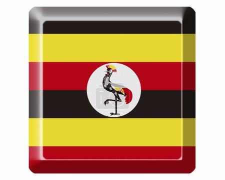 Photo for The National Flag Of Uganda - Royalty Free Image