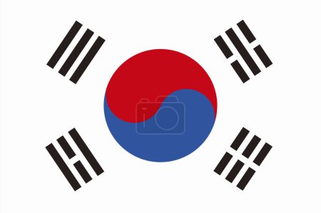 Foto de La bandera nacional de Corea del Sur - Imagen libre de derechos