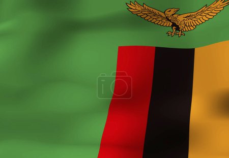 Téléchargez les photos : Le drapeau national de la Zambie - en image libre de droit