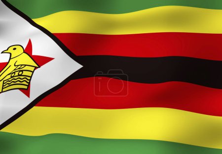 Téléchargez les photos : Le drapeau national du Zimbabwe - en image libre de droit