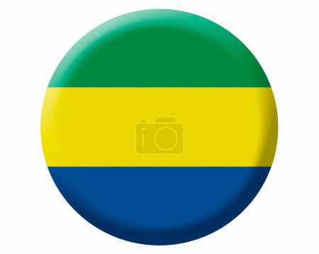 Foto de La bandera nacional de Gabón - Imagen libre de derechos