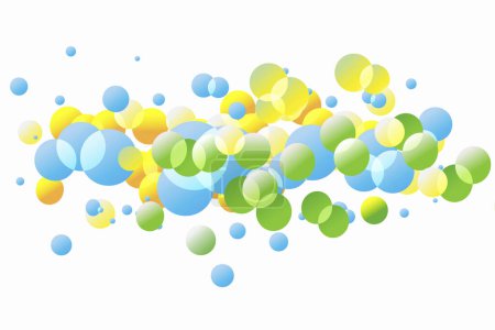 Téléchargez les photos : Fond abstrait avec bulles colorées, illustration - en image libre de droit