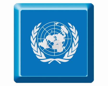 Téléchargez les photos : Drapeau de l'ONU isolé sur fond blanc - en image libre de droit