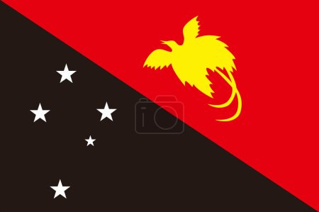 Téléchargez les photos : Le drapeau national de Papouasie-Nouvelle-Guinée - en image libre de droit