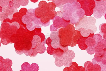 Téléchargez les photos : Papier rouge et rose fleurs fond - en image libre de droit