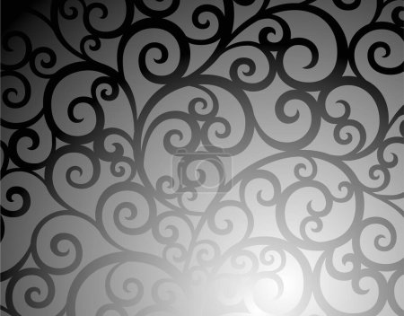 Photo for Abstract floral background with swirls - Royalty Free Image