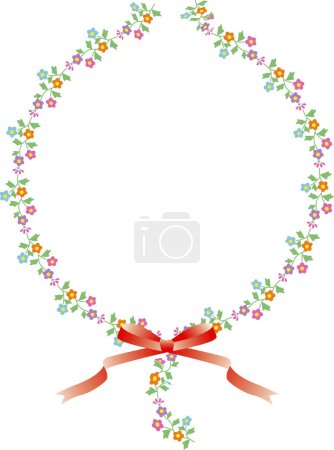 Photo for Beautiful decorative frame with floral elements on white background. - Royalty Free Image
