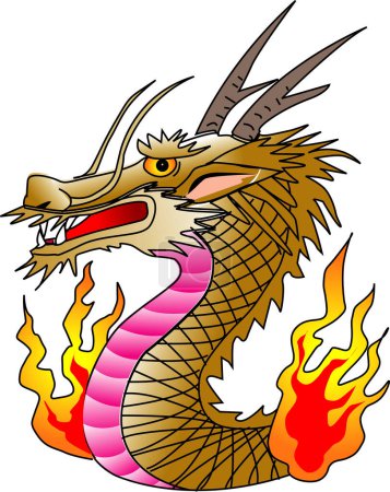 Photo for Japanese style dragon, asian cartoon character - Royalty Free Image