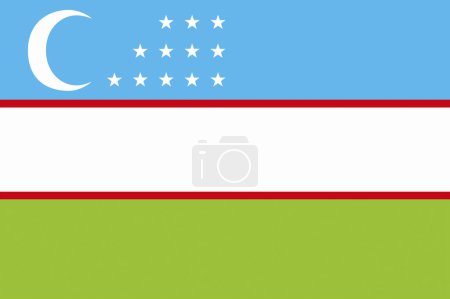 Foto de La bandera nacional de Uzbekistán - Imagen libre de derechos
