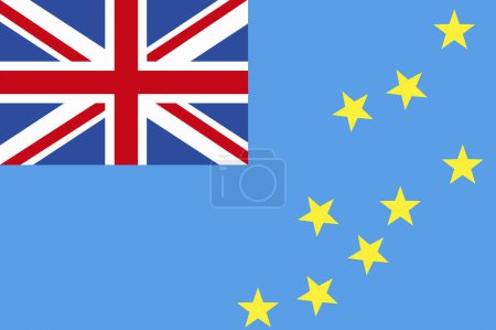 die Nationalflagge von Tuvalu 