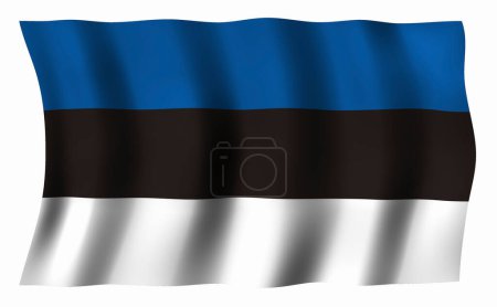 Foto de La bandera nacional de Estonia - Imagen libre de derechos
