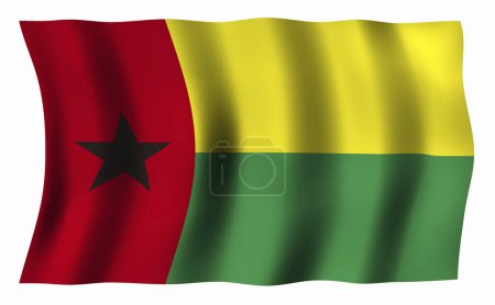 die Nationalflagge von Guinea-Bissau