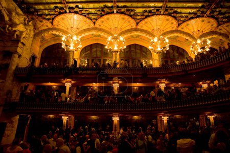 Photo for Interior of Catalonia Music Hall in Barcelona, Spain - Royalty Free Image