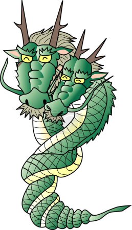 Foto de Dragones estilo japonés, personajes de dibujos animados asiáticos - Imagen libre de derechos