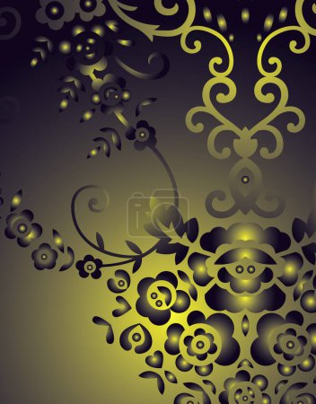 Photo for Abstract background with floral elements, texture - Royalty Free Image