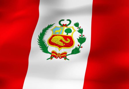 Téléchargez les photos : Le drapeau national du Pérou - en image libre de droit