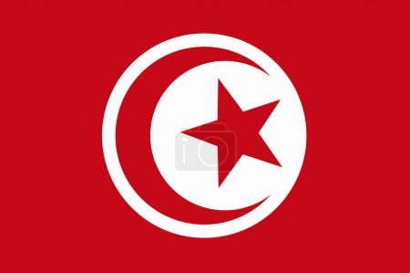 Photo for The National Flag Of Tunisia - Royalty Free Image