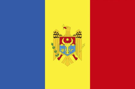 Foto de La Bandera Nacional de Moldova - Imagen libre de derechos